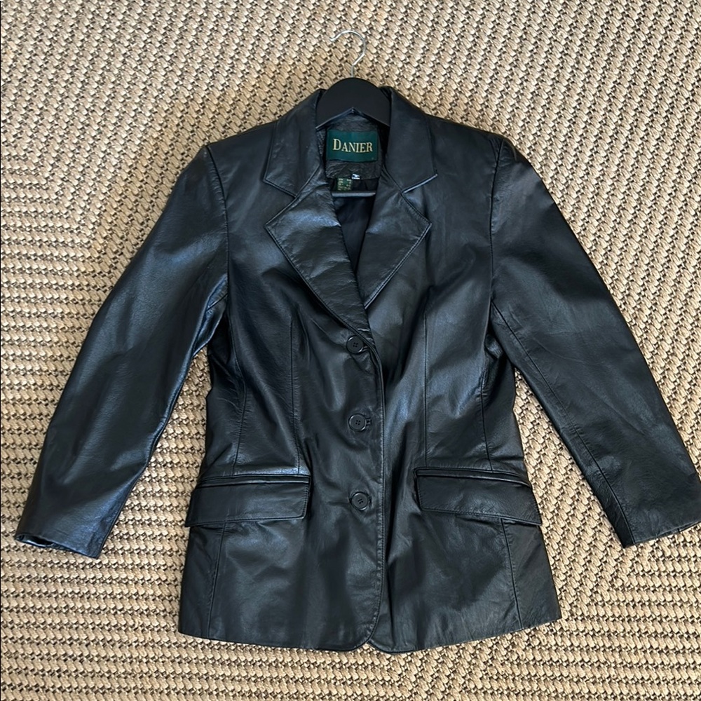 Black Leather Danier Jacket